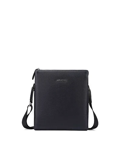 Мужская сумка кросс-боди кожаная синяя - фото 1 - Miraton