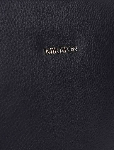 Мужская сумка кросс-боди кожаная синяя - фото 4 - Miraton