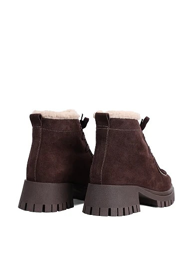 Женские ботинки Attizzare велюровые коричневые - фото 4 - Miraton