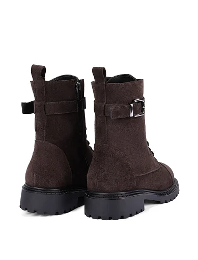 Женские ботинки Attizzare велюровые коричневые - фото 4 - Miraton