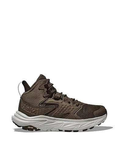 Мужские ботинки Hoka из нубука коричневые - фото 1 - Miraton