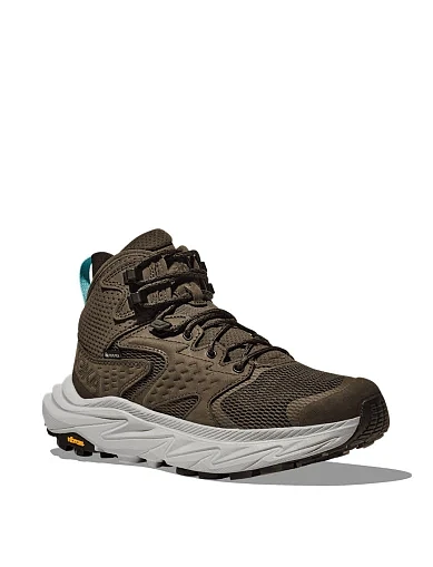 Мужские ботинки Hoka из нубука коричневые - фото 2 - Miraton