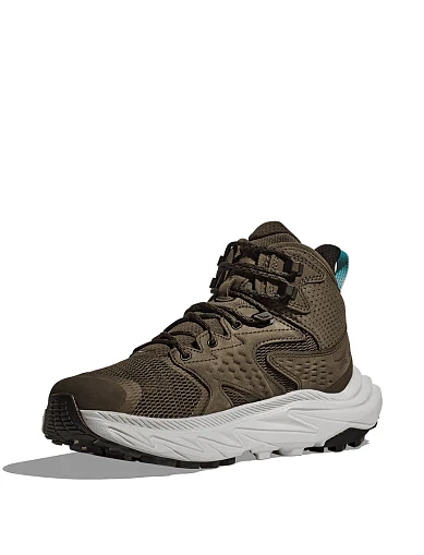 Мужские ботинки Hoka из нубука коричневые - фото 4 - Miraton