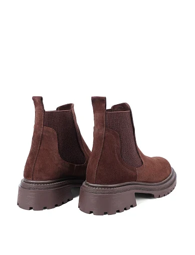 Женские ботинки челси Attizzare велюровые коричневые - фото 4 - Miraton