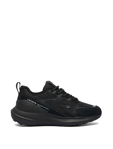 Мужские кроссовки Lacoste Evo Black замшевые черные - фото 1 - Miraton