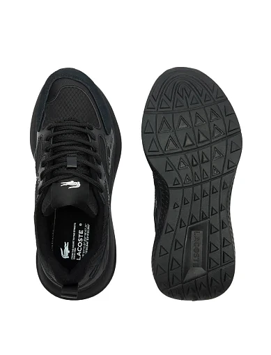 Мужские кроссовки Lacoste Evo Black замшевые черные - фото 4 - Miraton