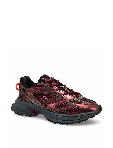 Жіночі кросівки Lacoste L003 NEO SHOT шкіряні бордові(750SFA0121APF) - фото 2 - Miraton