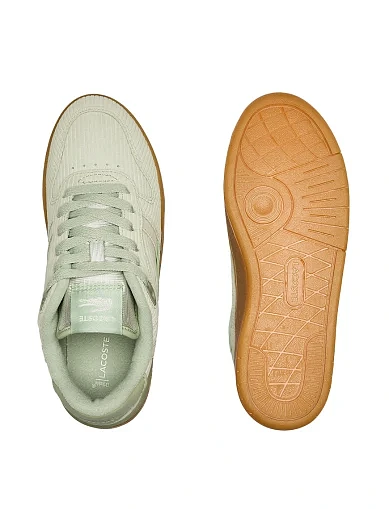 Женские кеды Lacoste Spinor замшевые зеленые - фото 4 - Miraton