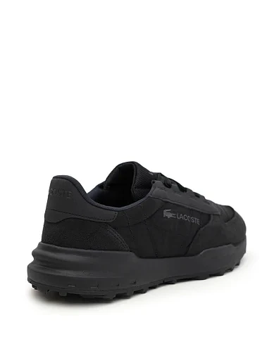 Мужские кроссовки Lacoste Elite Active кожаные черные - фото 4 - Miraton