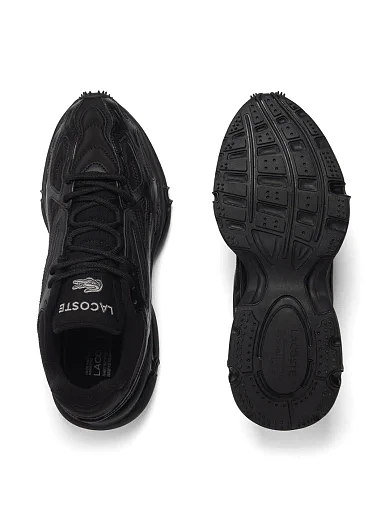 Мужские кроссовки Lacoste L003 2K24 кожаные черные - фото 4 - Miraton