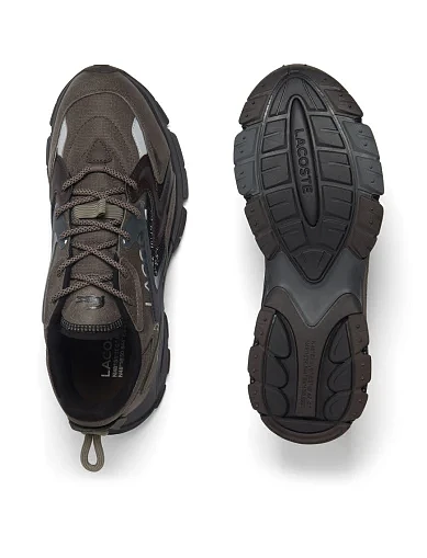 Мужские кроссовки Lacoste L003 Neo tech замшевые коричневые - фото 4 - Miraton