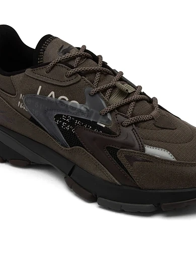 Мужские кроссовки Lacoste L003 Neo tech замшевые коричневые - фото 6 - Miraton