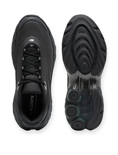 Мужские кроссовки Lacoste Spinor текстильные черные - фото 4 - Miraton