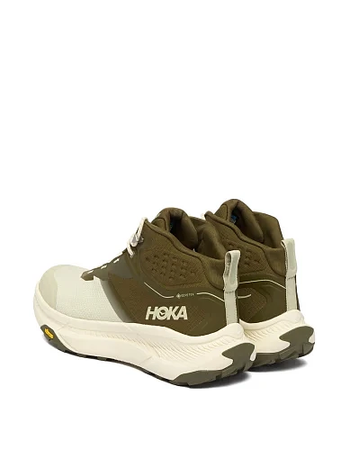 Мужские ботинки Hoka Transport Hike текстильные молочного цвета - фото 4 - Miraton