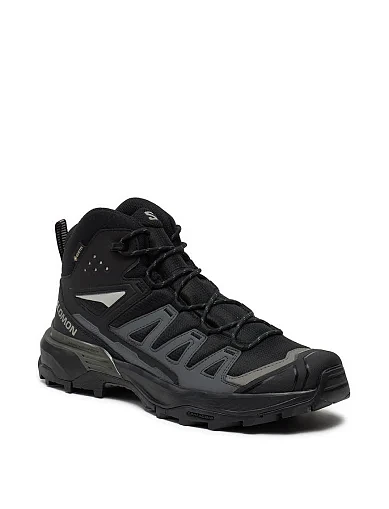Мужские ботинки Salomon X ULTRA 360 MID GORE-TEX из экокожи черные - фото 3 - Miraton