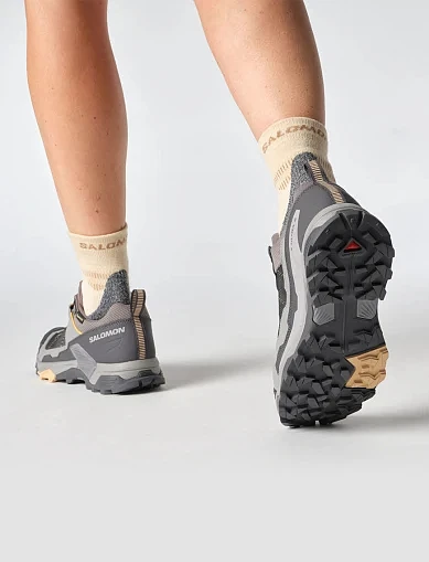 Женские кроссовки Salomon X Ultra 360 GTX M из экокожи серые - фото 7 - Miraton