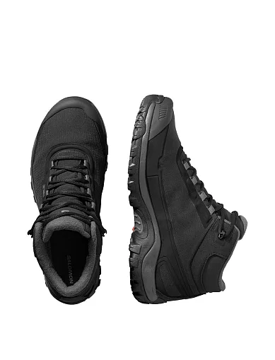 Мужские ботинки Salomon Outsnap Waterproof из экокожи черные - фото 5 - Miraton