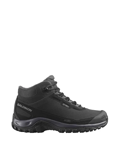 Женские ботинки Salomon SHELTER WATERPROOF из экокожи черные - фото 1 - Miraton