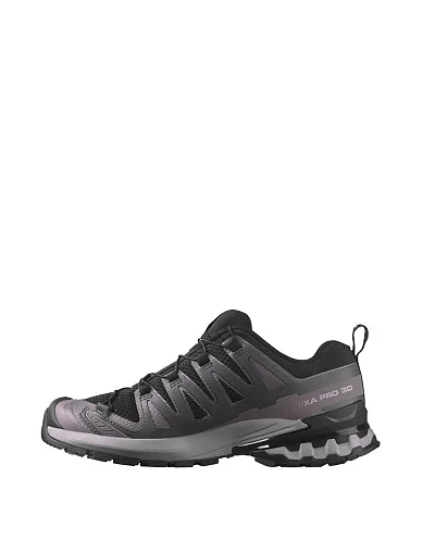 Женские кроссовки Salomon XA PRO 3D V9 из экокожи серые - фото 2 - Miraton