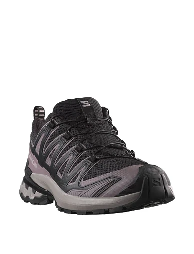 Женские кроссовки Salomon XA PRO 3D V9 из экокожи серые - фото 3 - Miraton