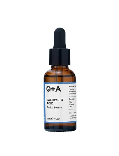 Сироватка для обличчя з саліциловою кислотою Q+A Salicylic Acid Facial Serum, 30 мл(Сироватка для обличчя з саліциловою кислотою Q+A S) - фото 1 - Miraton