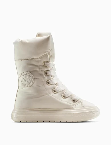 Женские дутики Converse Chuck Taylor All Star Elements Boot X-Hi Top текстильные бежевые - фото 1 - Miraton