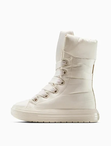 Женские дутики Converse Chuck Taylor All Star Elements Boot X-Hi Top текстильные бежевые - фото 2 - Miraton
