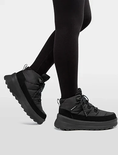 Женские дутики текстильные черные - фото 2 - Miraton