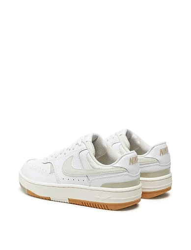 Женские кеды Nike Gamma Force кожаные молочного цвета - фото 3 - Miraton