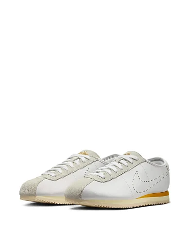 Женские кроссовки Nike Cortez кожаные бежевые - фото 2 - Miraton