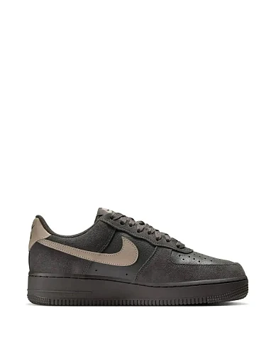 Женские кеды Nike AIR FORCE 1 кожаные темно-серые - фото 1 - Miraton