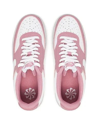 Женские кеды Nike COURT VISION из экокожи розовые - фото 4 - Miraton