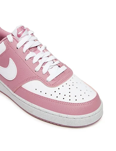 Женские кеды Nike COURT VISION из экокожи розовые - фото 5 - Miraton