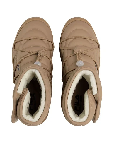 Женские дутики FILA из экокожи бежевые - фото 4 - Miraton