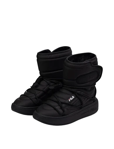 Женские дутики FILA из экокожи черные - фото 2 - Miraton