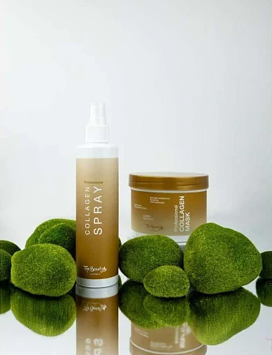 Маска и спрей реконструктор Top Beauty для волос с коллагеном - фото 1 - Miraton