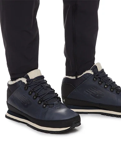 Мужские ботинки New Balance 754 кожаные синие - фото 1 - Miraton