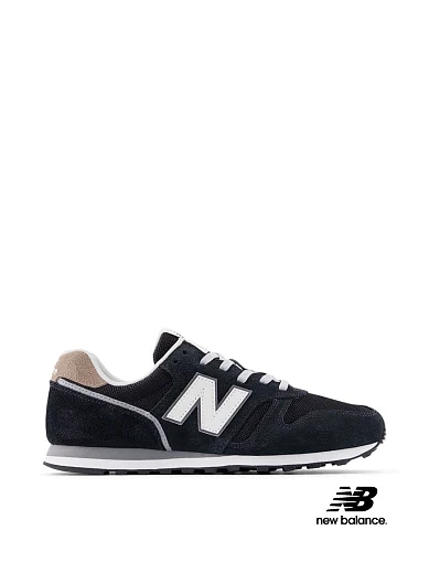 Мужские кроссовки New Balance 373 замшевые черные - фото 1 - Miraton
