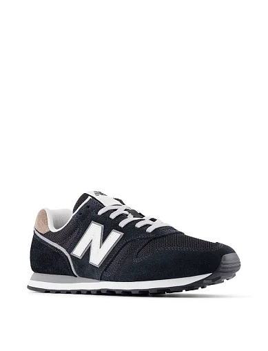 Мужские кроссовки New Balance 373 замшевые черные - фото 3 - Miraton