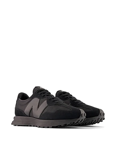 Кроссовки New Balance 327 замшевые черные - фото 2 - Miraton