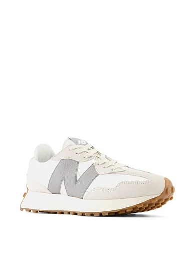 Жіночі кросівки New Balance 327 замшеві бежеві(U327LT) - фото 3 - Miraton