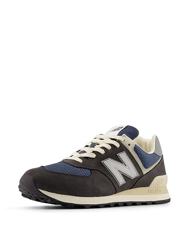 Чоловічі кросівки New Balance 574 з нубуку темно-сірі (U574SGG) - фото 4 - Miraton