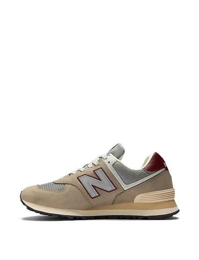 Жіночі кросівки New Balance 574 з нубуку бежеві(U574SKB) - фото 2 - Miraton