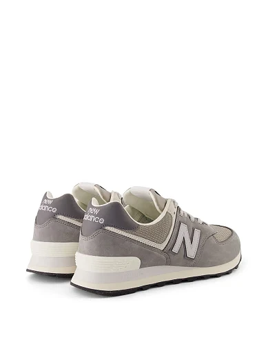 Кроссовки New Balance 574 из нубука серые - фото 5 - Miraton