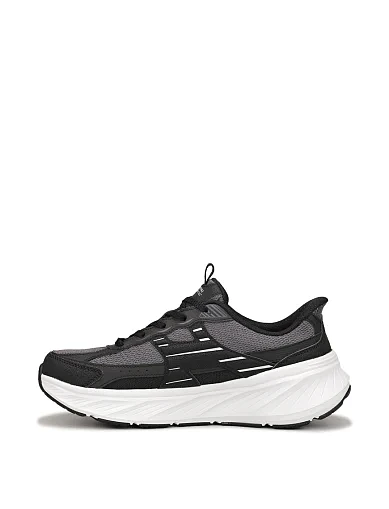 Женские кроссовки Skechers из экокожи черные - фото 2 - Miraton