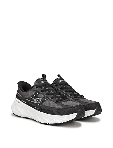 Женские кроссовки Skechers из экокожи черные - фото 3 - Miraton