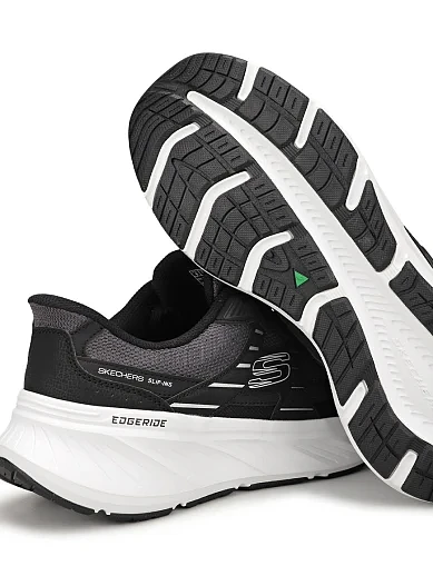 Женские кроссовки Skechers из экокожи черные - фото 4 - Miraton