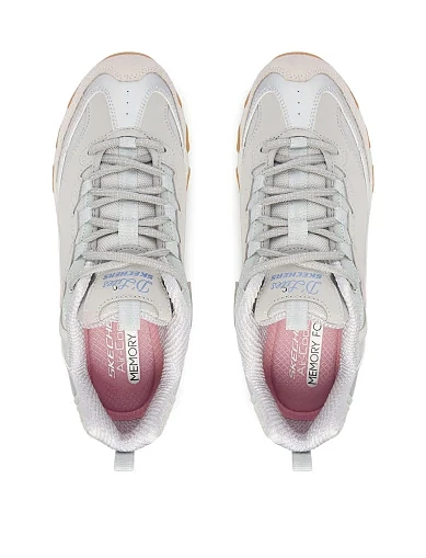 Женские кроссовки Skechers из экокожи серые - фото 4 - Miraton