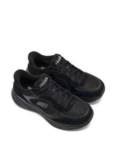 Мужские кроссовки Skechers из экокожи черные - фото 4 - Miraton