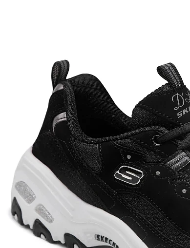 Женские кроссовки Skechers из экокожи черные - фото 6 - Miraton